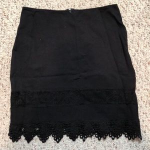 Lace mini skirt